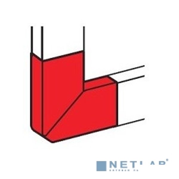 Legrand 010767 Угол плоский 90° - для односекционных кабель-каналов DLP 35/50х80 - белый