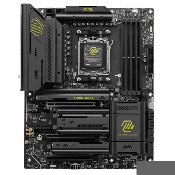 Материнская плата MSI MAG X870E TOMAHAWK WIFI X870, AM5, 4*DDR5, 3*PCIEx16, 4*M.2, 4*TypeC, 2*USB3.2Gen2, 7*USB3.2Gen1, 8*USB2.0, 4*SATA3.0, 5G, Type-C DP, HDMI, ATX, RTL
