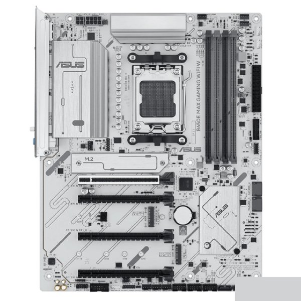ASUS B650E MAX GAMING WIFI W (SocketAM5, ATX, 4xDDR5(256GB), DP/HDMI, 1xPCIe 5.0x16/1xPCIe 4.0x16, 2xPCIe 3.0x16, 1xLAN (2.5GbE), Wi-Fi, BT, 4xSATA 6Gb/s, 3xM.2, 1xType-C, 5xUSB 3.2, 2xUSB 2.0)