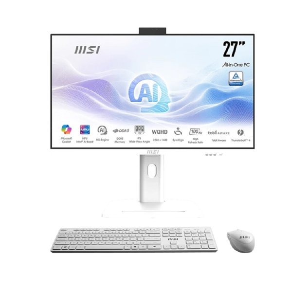 MSI Modern AM273QP AI 1UM-093RU [9S6-AF0112-093] White 27" {WQHD Core Ultra 7 155H/32Gb/SSD1Tb Graphics/CR/W11Pro/KBM}