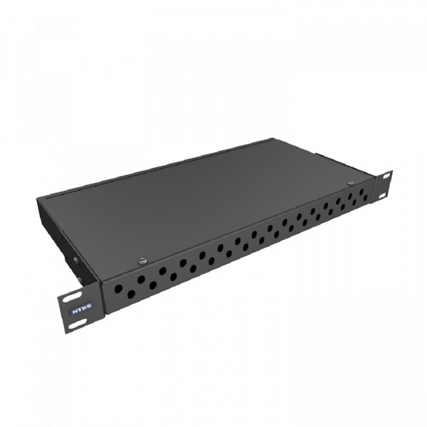 NTSS Кросс NTSS оптический 19'' укомплектованный 1U, 32 порта FC/APC, 9/125 мкм (сплошная панель, сплайс-кассета, пигтейлы, КДЗС, адаптеры) черный RAL 9005 NTSS-RFOB-1U-32-FC/A-9-SP1.5G0AY-BL