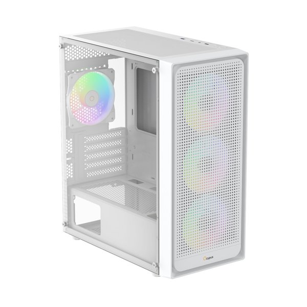 Case Ocypus Gamma C50 WH ARGB mATX / win / white / 4 ARGB fans / no PSU / Tempered Glass