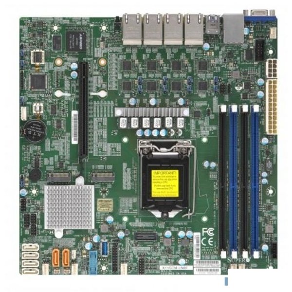 Supermicro MBD-X11SCM-LN8F-O  {MB Single Socket LGA-1151/Up to 128GB/8 LAN/PCI-E 3.0 x16/6 SATA3/5x USB 3.0/1 VGA, 1 COM/2 SuperDOM}