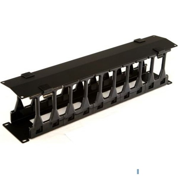 Кабельный органайзер Hyperline CMF-2U-FPL106-MCOV-RAL9005 пальцы 2U шир.:19" глуб.:106мм