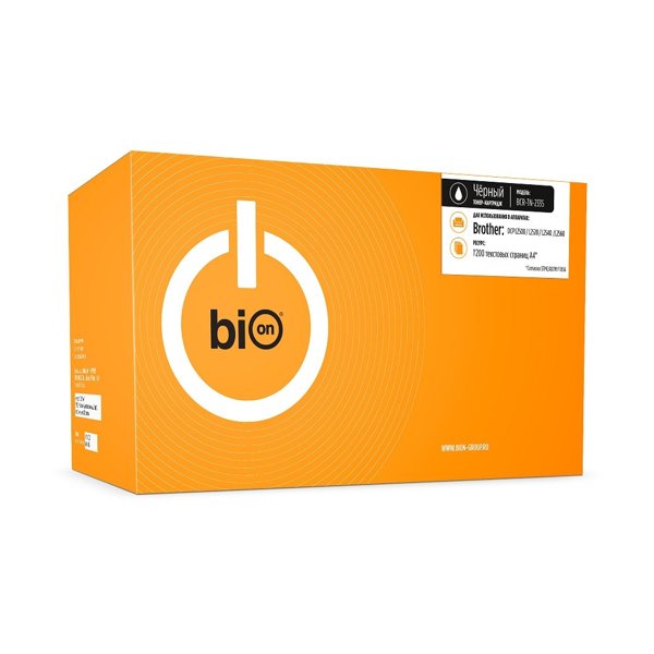 Bion BCR-TN-2335 Картридж для Brother HL-L2300/DCP-L2500/2520/2540/2560/MFC-L2700/2720/2740/HL-L2340/2360/2365/2300/2340/2360/2365/DCP-L2500/2520/2540/2560/MFC-L2700/2720/2740 (1200 стр.), Черный