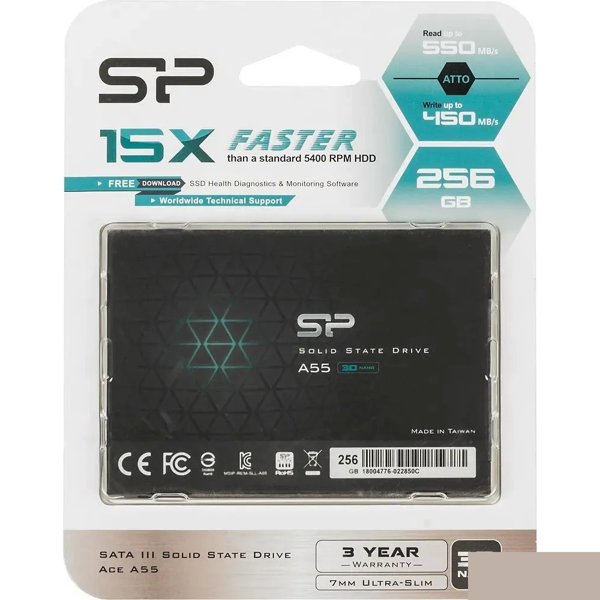 Silicon Power SSD 256Gb A55 SP256GBSS3A55S25 2.5", SATA3