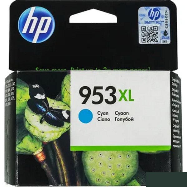 HP F6U16AE Картридж струйный №953XL голубой {OJP 8710/8720/8730/8210 (1600стр.)}