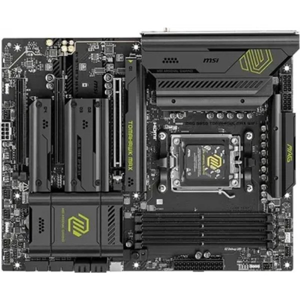 Материнская плата MSI MAG B850 TOMAHAWK MAX WIFI B850, AM5, 4*DDR5, 3*PCIEx16, 4*M.2, 4*TypeC, 2*USB3.2Gen2, 5*USB3.2Gen1, 8*USB2.0, 4*SATA3.0, 5G, HDMI, ATX, RTL
