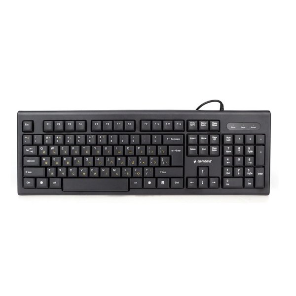 Клавиатура Gembird KB-8354U-BL { USB, черный, 104 клавиши, кабель 1,45м }