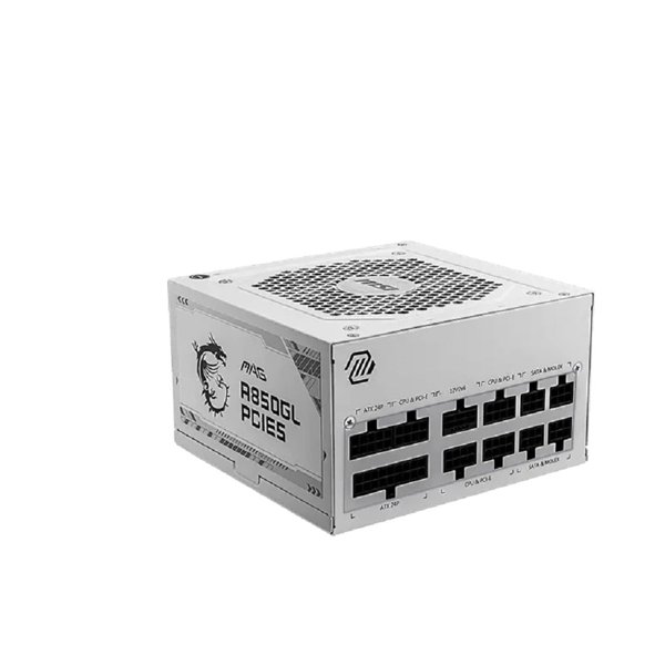 Блок питания MSI MAG A850GL PCIE5 WHITE , 850W, 80+ Gold, полностью модульный, ATX 3.0, PCIE5, RTL