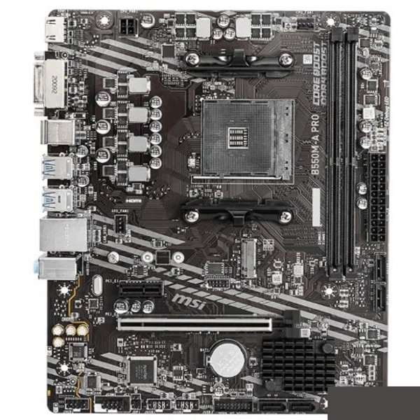 MSI B550M-A PRO Soc-AM4 AMD B550 2xDDR4 mATX AC`97 8ch(7.1) GbLAN RAID+DVI+HDMI