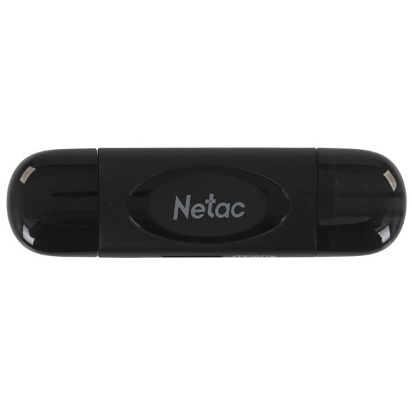 Картридер Netac WK14BKCN USB3.0 Type-C --  mSD/SD, Черный