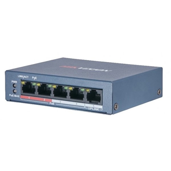 HIKVISION DS-3E0105P-E/M(B) 4 RJ45 100M PoE с грозозащитой 6кВ