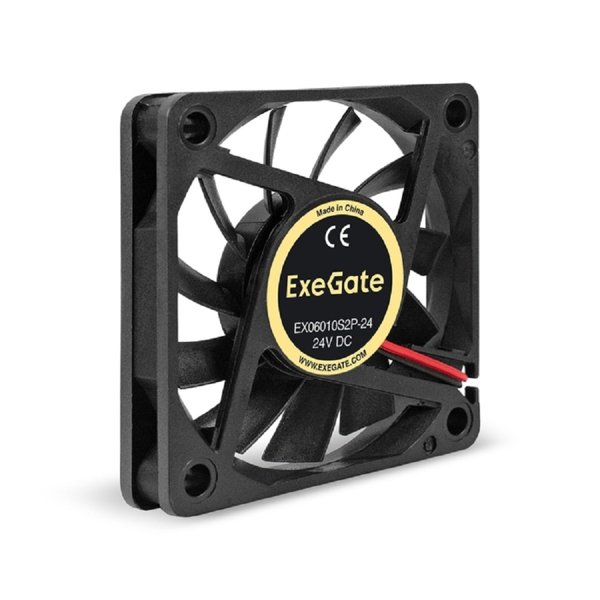 Exegate EX295203RUS Вентилятор 24В DC ExeGate EX06010S2P-24 (60x60x10 мм, Sleeve bearing (подшипник скольжения), 2pin, 3000RPM, 24.1dBA)