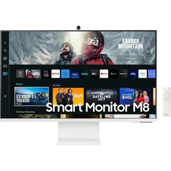 LCD Samsung 31.5" S32DM801UIXCI M8 белый {VA 3840x2160 60Hz 400cd 178/178 16:9 HDMI M/M Cam HAS USB}