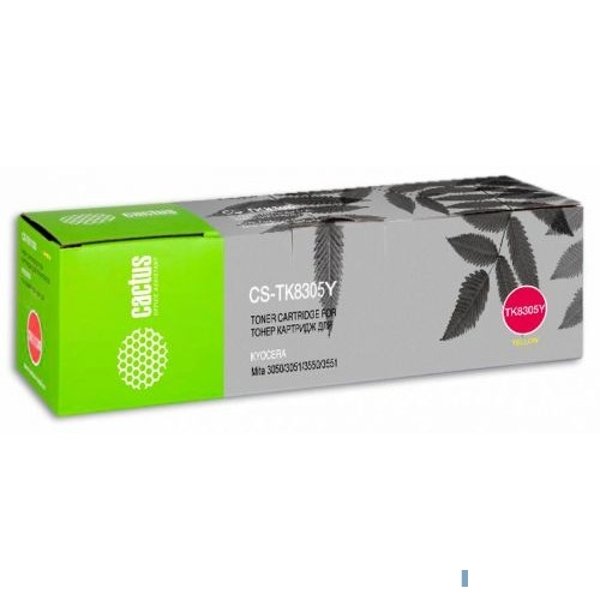 Картридж лазерный Cactus CS-TK8305Y желтый (15000стр.) для Kyocera Mita 3050/3051/3550/3551