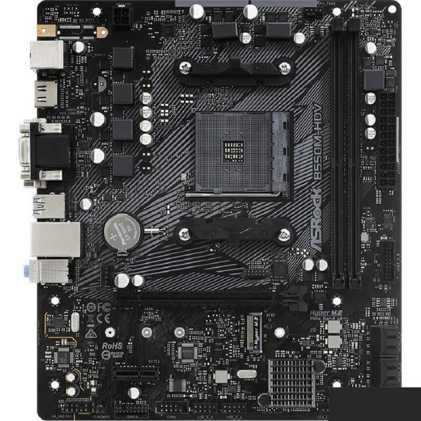 Asrock B550M-HDV {Soc-AM4 AMD B550 2xDDR4 mATX AC`97 8ch(7.1) GbLAN RAID+VGA+DVI+HDMI}