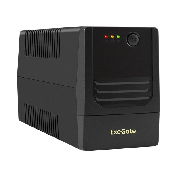 Exegate EX299482RUS ИБП ExeGate Power NB-650.LED.AVR.4C13 (650VA/390W, LED, AVR, 4*C13, батарея 12V 7Ah, Black)