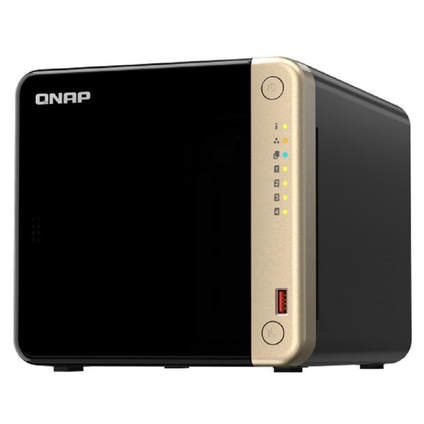 QNAP TS-464-8G Сетевое хранилище без дисков/ SMB NAS 4 HDD trays, 4-core Intel Celeron N5105/N5095 2.0-2.9 GHz, 8 GB RAM (1 x 8 GB) up to 16 GB (2 x 8GB), 2x2.5 Gigabit Ethernet