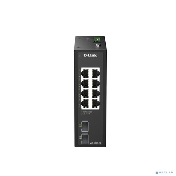 D-Link DIS-100G-10/A1A Промышленный коммутатор с 8 портами 10/100/1000Base-T и 2 портами 1000Base-X SFP