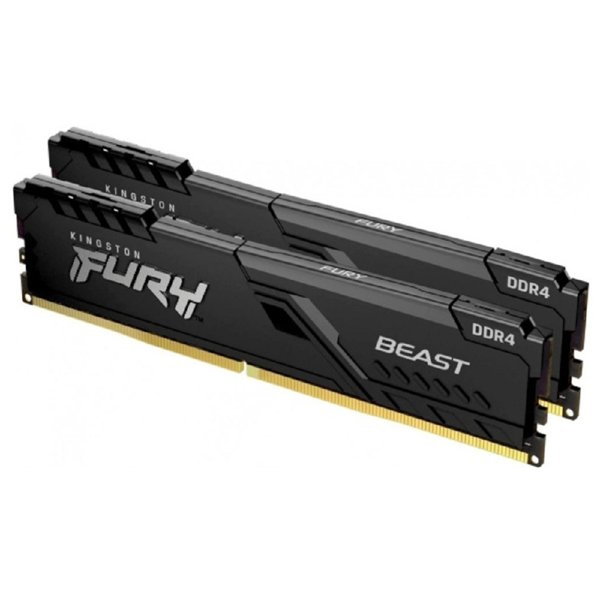 Kingston DDR4 DIMM 32GB 3200MT/s CL16  (Kit of 2) 1Gx8 FURY Beast Black KF432C16BB1K2/32WP (Select Regions ONLY)