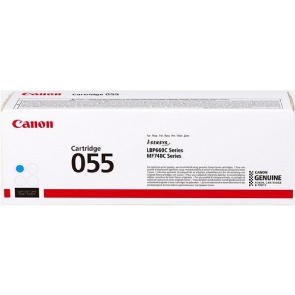 Canon 055 C Тонер-картридж для Canon LBP66x/MF74x, (2100 стр.), голубой