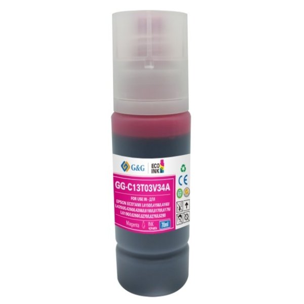 Чернила G&G GG-C13T03V34A 101M пурпурный70мл для Epson L4150/L4160/L6160/L6170