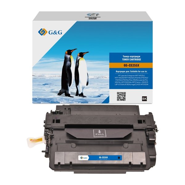 Картридж G&G, GG-CE255X  аналог HP CE255X/CRG324II/CRG724H/CRG524II/CRG324H 12.5k с чипом
