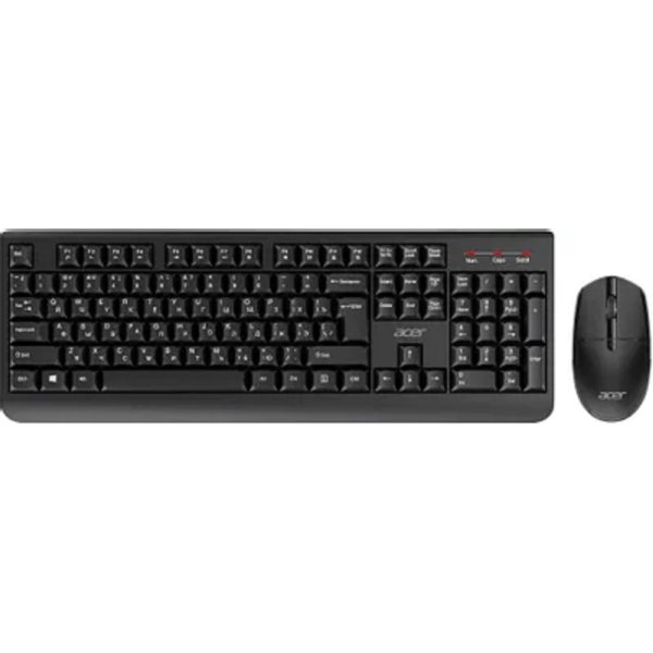 Acer OCC401 [ZL.ACCCC.016] Комплект (клавиатура + мышь)  клав-ра:черный мышь:черный USB Multimedia беспроводной