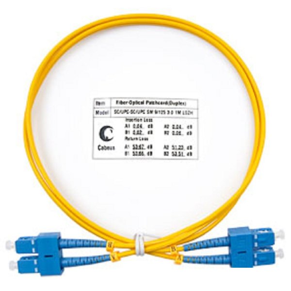 Cabeus FOP(d)-9-SC-SC-1m Шнур оптический duplex SC-SC 9/125 sm 1м LSZH