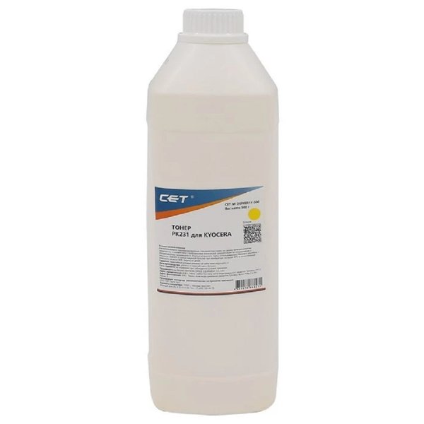 Тонер для KYOCERA ECOSYS M8124cidn/8130cidn Yellow (PK231) 500г/бут, (унив.) (TK-8115Y) Japan CET