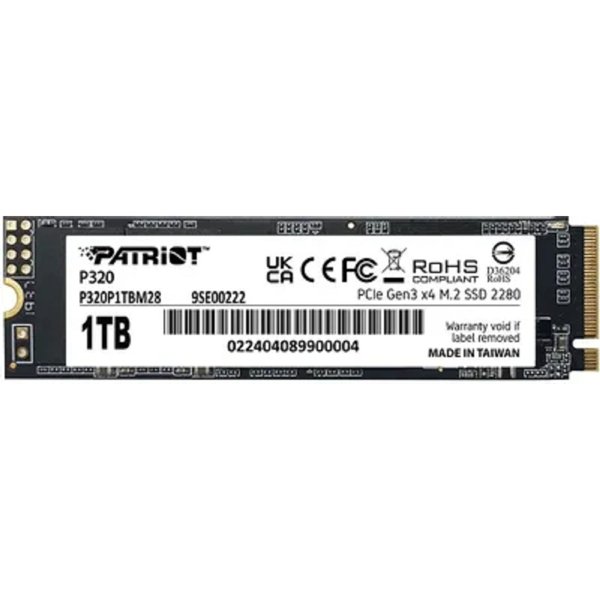 SSD Patriot PCIe 3.0 x4 1TB P320P1TBM28 P320 M.2 2280
