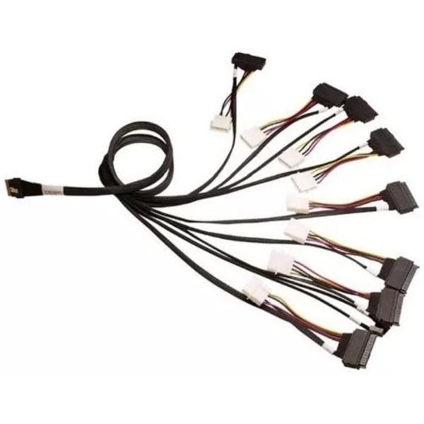 Кабель ACD-60006-JP Slimline SASx8 (SFF8654) -to- 8x U.3 Direct, 1M, (аналог Broadcom 05-60006-00)  (C54839) {30}