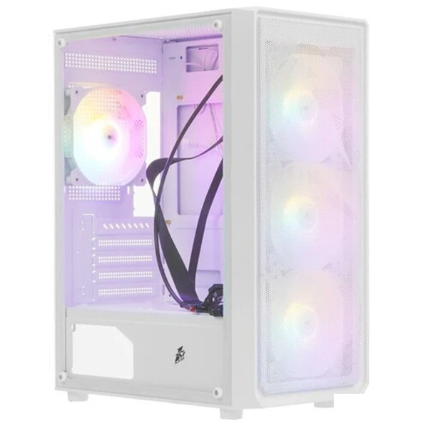 1STPLAYER FD3 White / ATX / 4x120mm LED fans inc. / FD3-WH-4F1-W