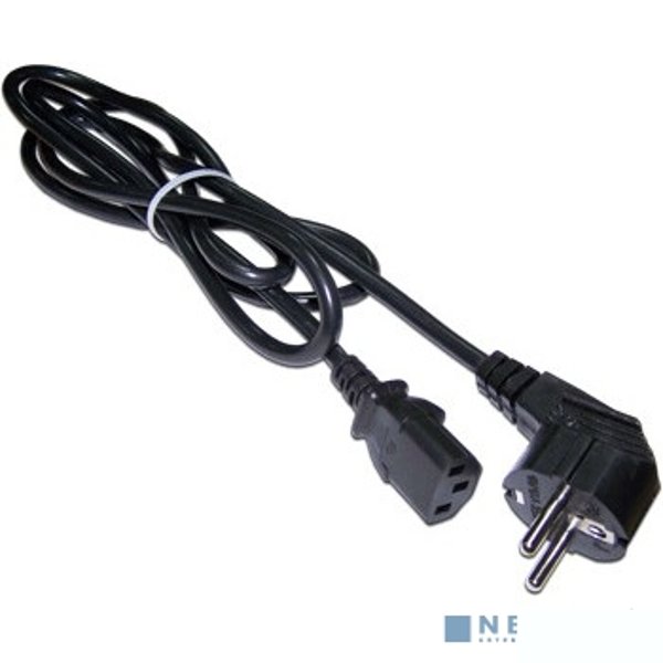 Шнур питания C13-Schuko угловая, 3х0.75, 220В, 10А, черный, 2 метра