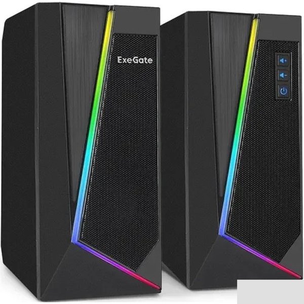 ExeGate Accord 240 (питание USB, 2х3Вт (6Вт RMS), 60-20000Гц, цвет черный, RGB подсветка, Color Box) [EX289688RUS]