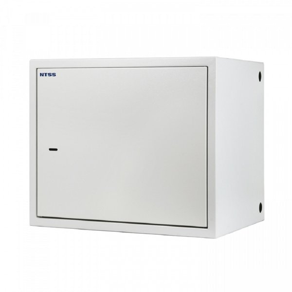 NTSS Шкаф настенный антивандальный распашной NTSS WAR 14U 600*500мм, 2 профиля 19, сварной, серый RAL 7035 NTSS-WAR14U6050