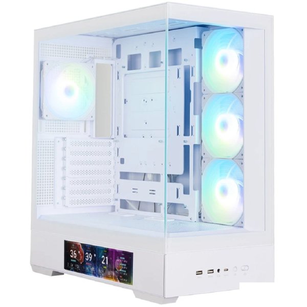 Корпус для ПК Zalman P40 DS White ATX Mid Tower PC Case, 120mm ARGB Fanx4