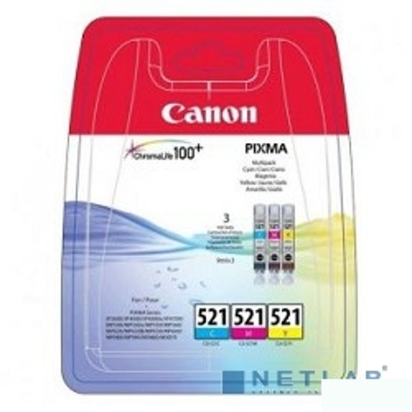 Canon 2934B010 Набор Canon CLI-521 C/M/Y MULTIPACK для MP540/550/560/620/630/640/980/990 iP3600/4600/4700 MX860