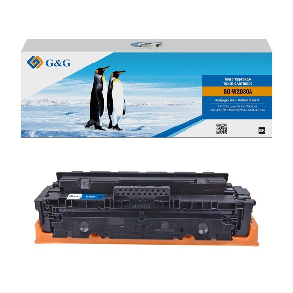 Картридж лазерный G&G GG-W2030A 415A черный (2400стр.) для HP LJ M454/MFP M479