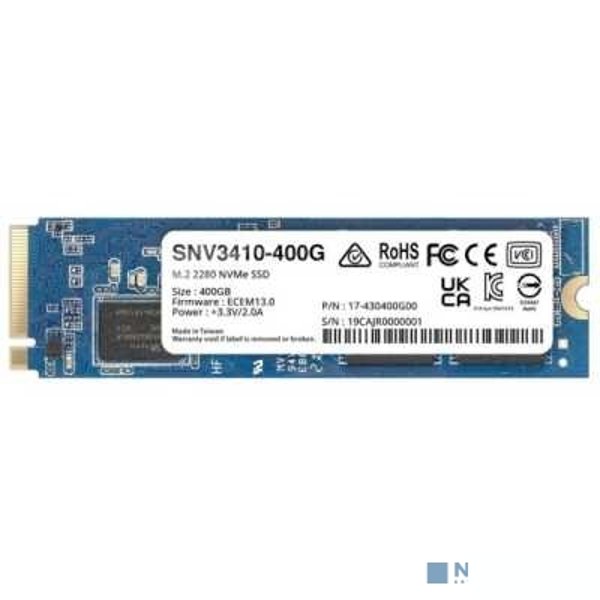 Synology SNV3410-400G SSD SNV3000 Series PCIe 3.0 x4 ,M.2 2280, 400GB, R3000/W750 Mb/s, IOPS 225K/45K, MTBF 1,8M repl SNV3400-400G