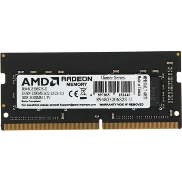 AMD DDR4 SODIMM 8Gb R9 Gamer Series 3200МГц OEM (R948G3206S2S-U )