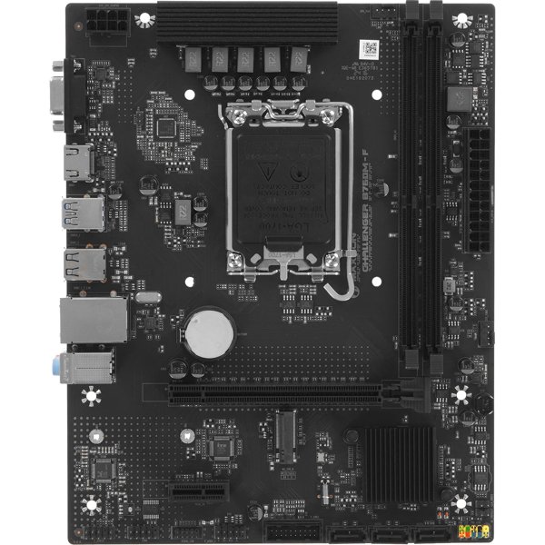 MAXSUN MS-Challenger B760M-F (Socket 1700, mATX, 2*DDR4, VGA/HDMI, 3*SATA3, 1*M.2, 1xPCI-E x16 /1xPCI-E x, 4*USB 2.0, 2*USB 3.2 Gen1 , LAN 1*1G, RTL)