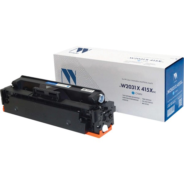 Картридж NVP совместимый NV-W2031X 415X Cyan (БЕЗ ЧИПА) (БЕЗ ГАРАНТИИ) для HP Color LaserJet M454DN/M479DW/M479 (6000k)