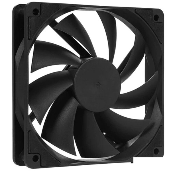 Вентилятор Digma DFAN-120-7 120мм черный 3-pin 4-pin (Molex)  Ret