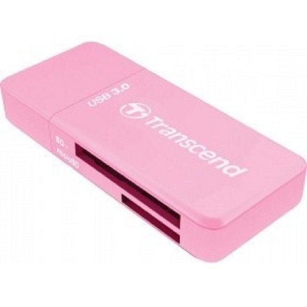 Внешний картридер Устройство чтения/записи флеш карт Transcend RDF5, SD/microSD, USB 3.0, Розовый [TS-RDF5R]