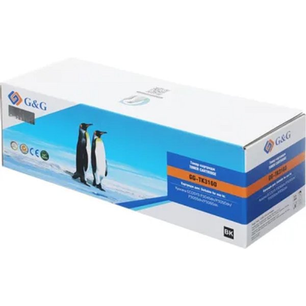 Тонер-картридж G&G,GG-TK3160 аналог Kyocera TK-3160 12.5k с чипом