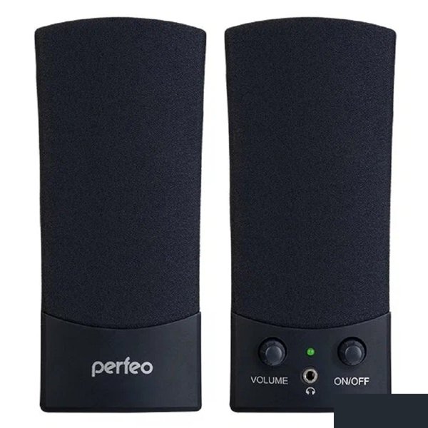 Perfeo колонки "UNO" 2.0, мощность 2х0,5 Вт (RMS), чёрн, USB