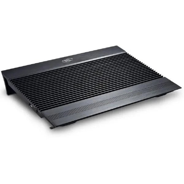 Подставка для охлаждения ноутбука DEEPCOOL N8 BLACK (8шт/кор, до 17", вентилятор 2x140мм,  алюминий, черный, 2USB ) Retail box