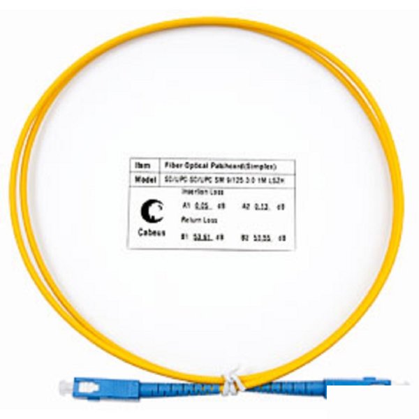 Cabeus FOP(s)-9-SC-SC-0,5m Шнур оптический simplex SC-SC 9/125 sm 0,5м LSZH